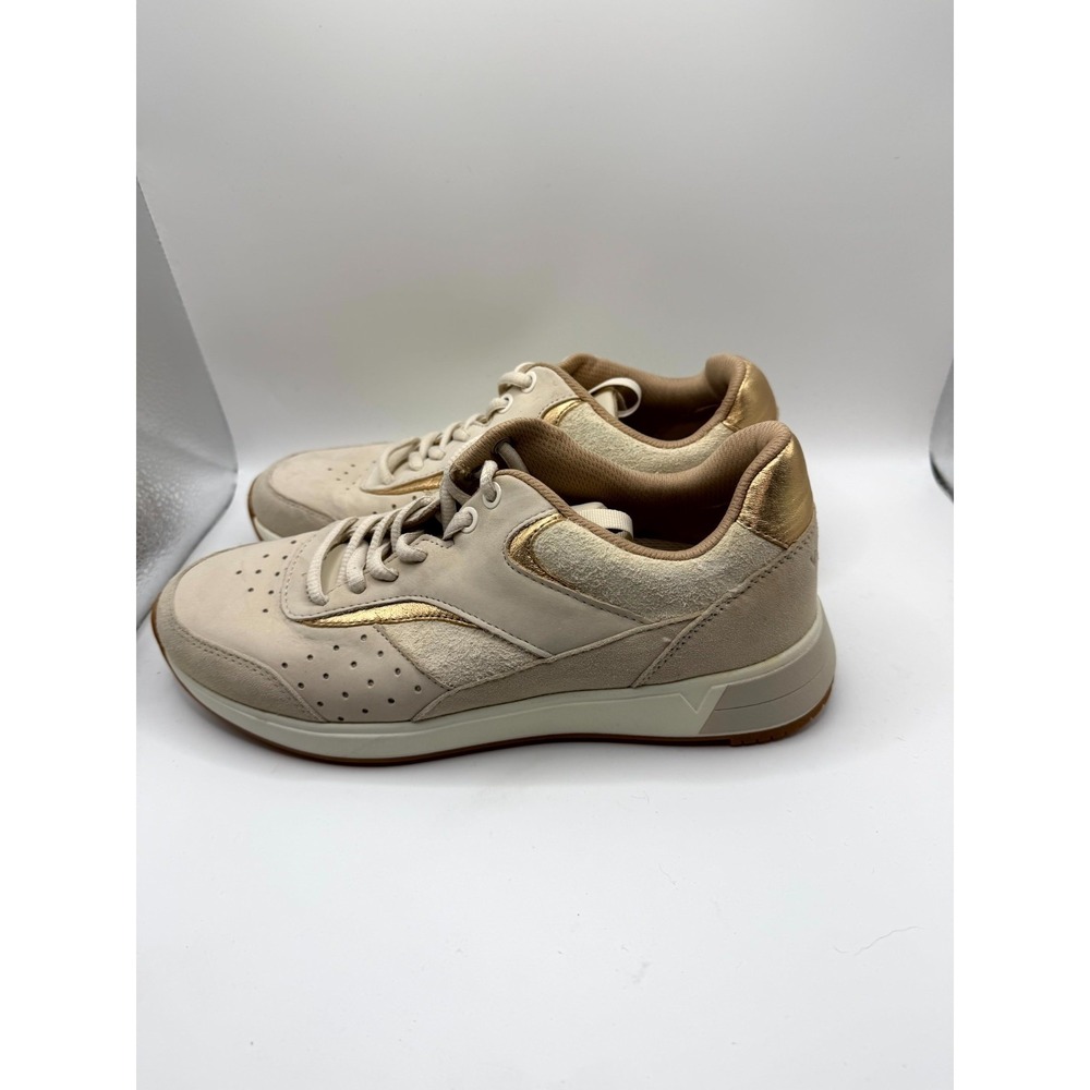 Vionic Nova Women's 8 Sneakers Off White Suede Low Top Lace Up Casual Shoes - Picture 2 of 9